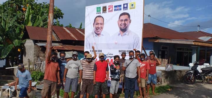 APK Usman-Bassam di Desa Sangapati Kecamatan Makian. (foto:van//segmen.co.id)