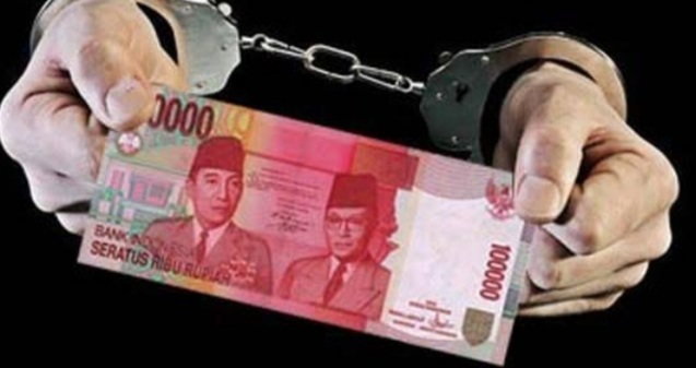 Ilustrasi uang korupsi