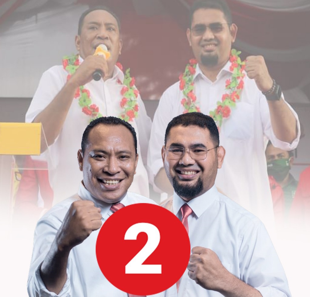 Calon Bupati dan Calon Wakil Bupati Halsel Usman Sidik dan Hasan Ali Bassam. (van//sc)
