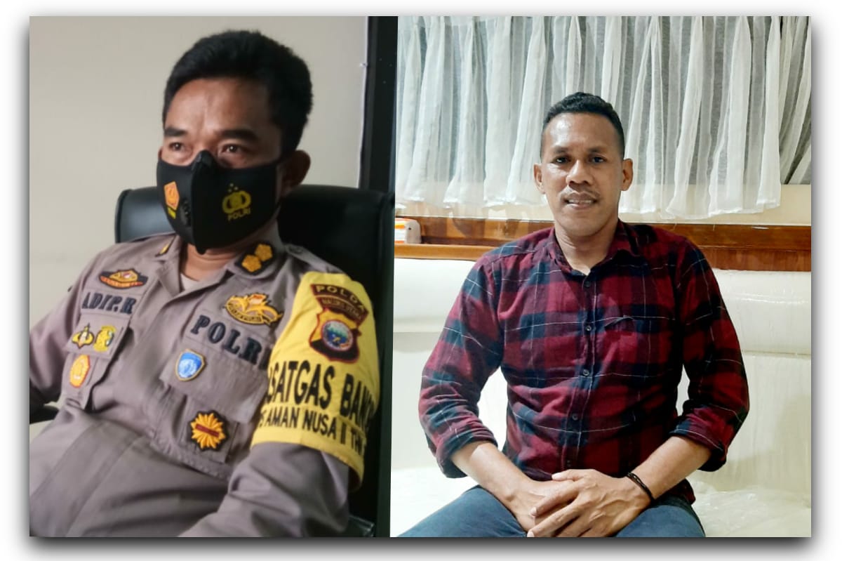 AKBP Adip Rojikan Jubir Polda Malut (Kanan) dan Ramadan R. Reubun Jubir Usman Sidik (Kiri).