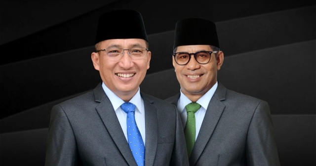 Muhammad Tauhid Soleman dan Jasri Usman, pasangan Wali Kota dan Wakil Wali Kota Ternate terpilih.