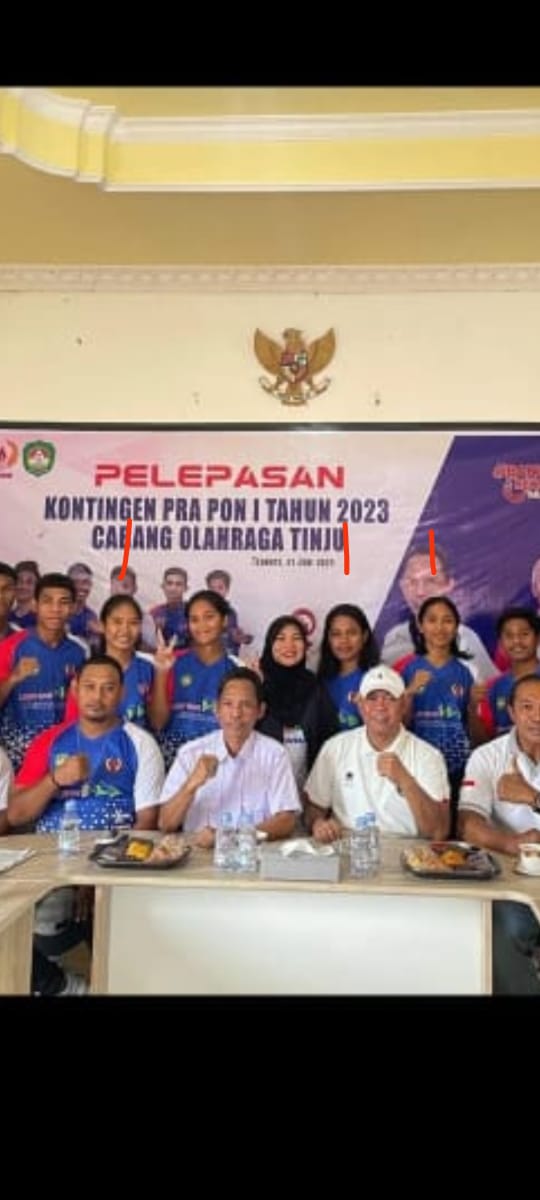 Pelepasan kontingen pra PON oleh Pertina Malut. (Foto, Coach Dodi)