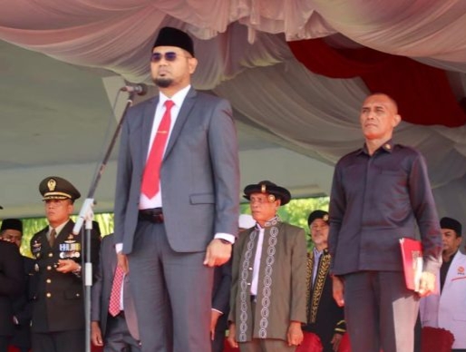 Hasan Ali Bassam Kasuba saat menjadi Irup pada hari Pahlawan 2023