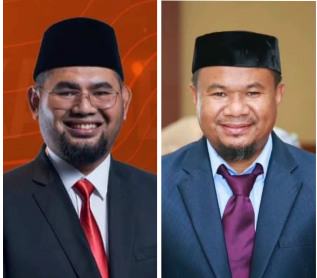 Hasan Ali Bassam Kasuba (kanan) Bupati Halsel dan Ikbal Hi. Mustafa, ST.,MT (kiri) Kadis PUPR bakal Calon Wakil Bupati Halsel (foto_Istimewah)
