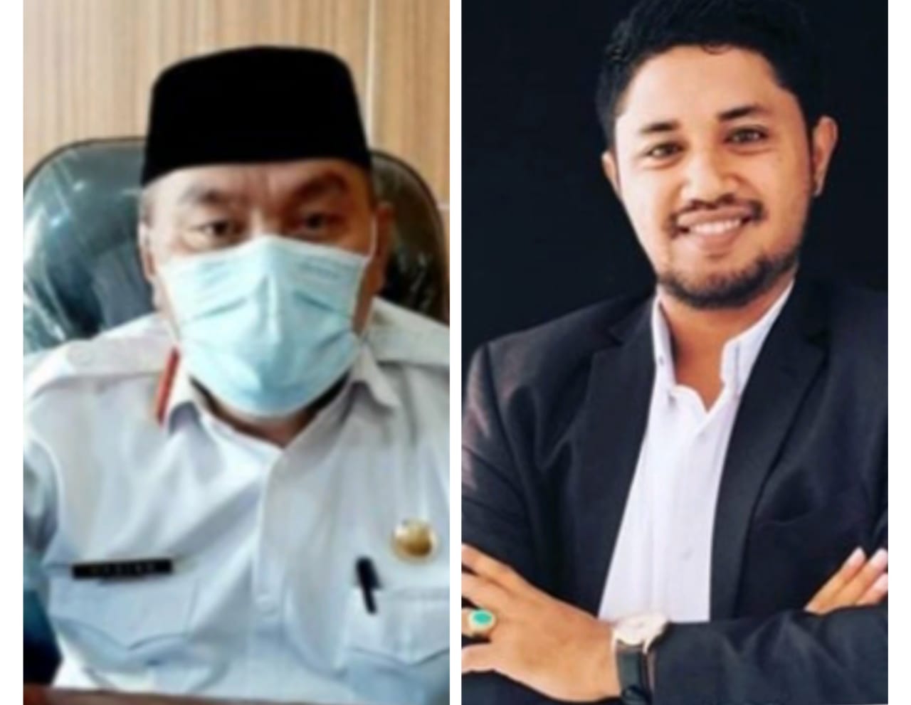Kadis PMD Halsel Maslan Hasan dan Eks Kuasa Hukum Pemda Halsel Ismid Usman, SH