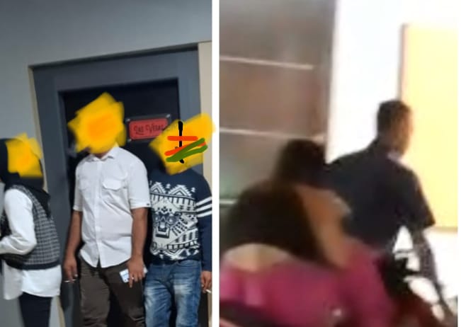 Nampak tiga Kades itu sedang di Cafe Modif (foto_Segmen)