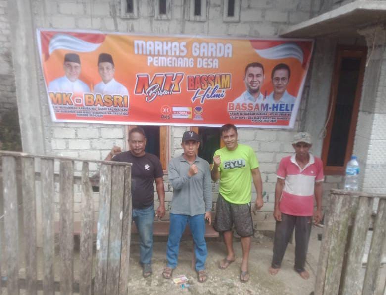Garda pemenangan MK-Bisa dan Bassam-Humanis di Botangloman (Dok//Sadam)