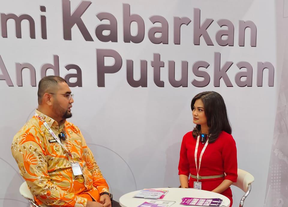 Bupati Halsel Bassam Kasuba saat diwawancarai Host TvOne di Jakarta (Dok:Sadam)
