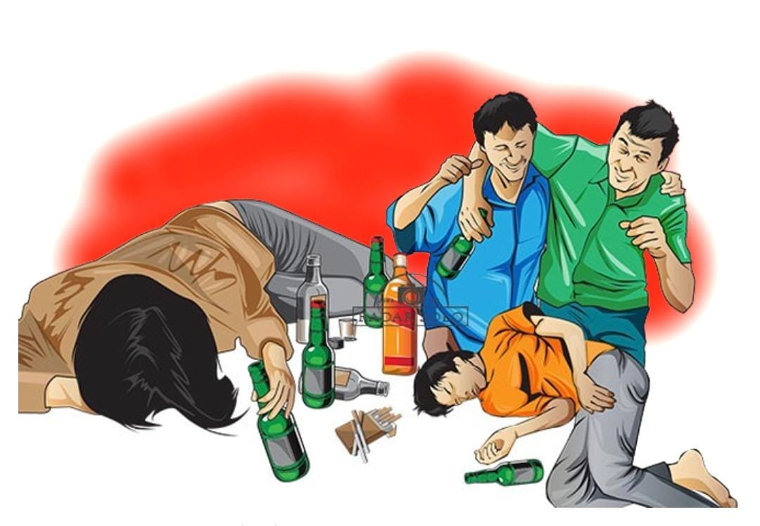 Ilustrasi mabuk (Sadam//segmen)