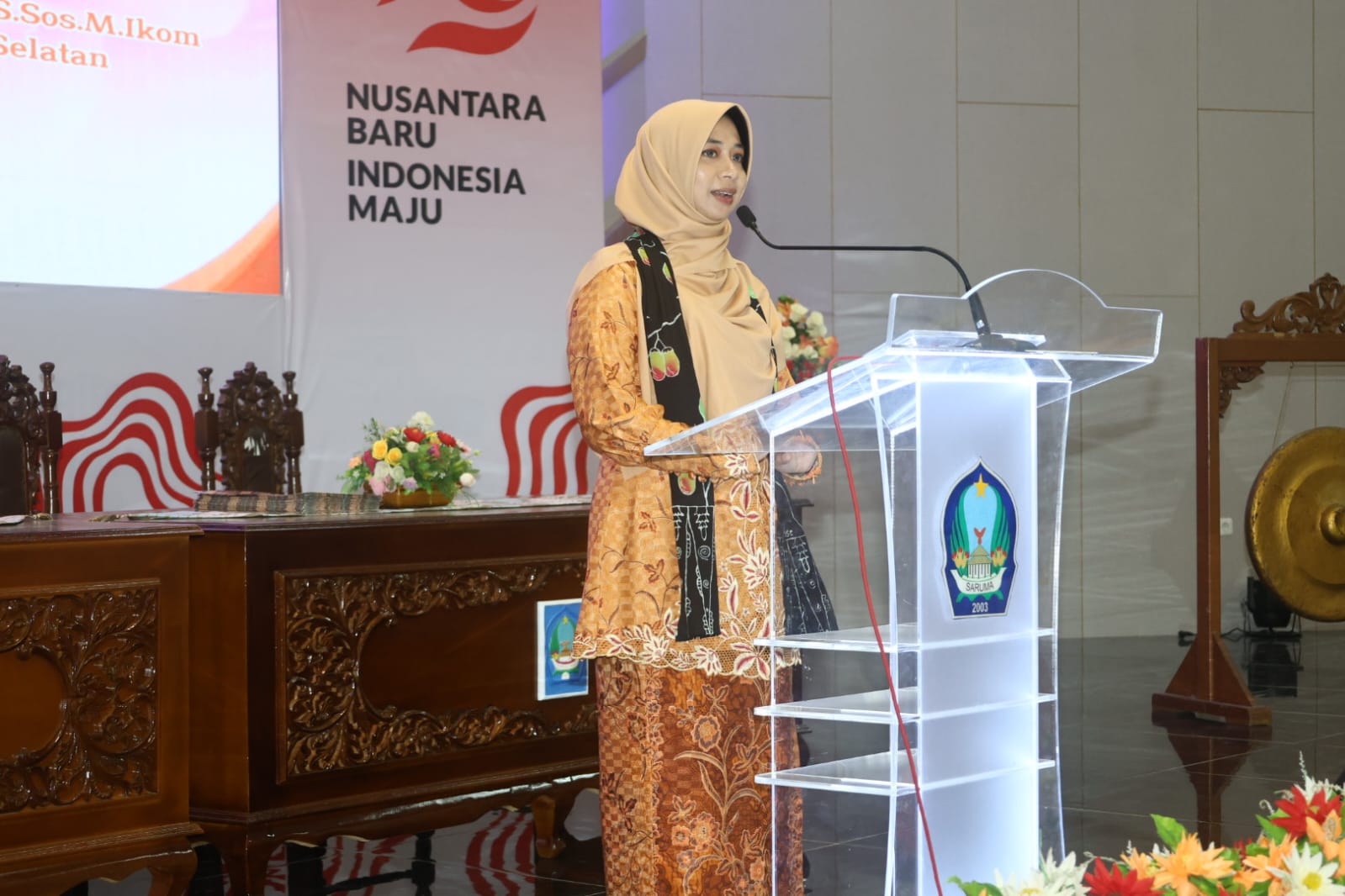 Ketua TP-PKK Halsel Ny Rifa'at Al Sa'adah Basam Kasuba (dok//Cecep)
