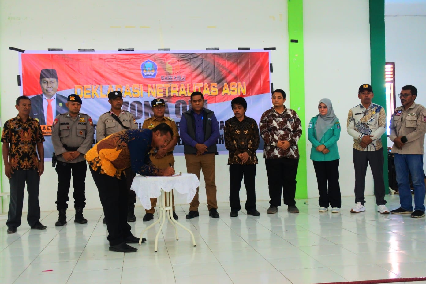 Deklarasi Netralitas ASN di Pulau Obi (dok//jmg)