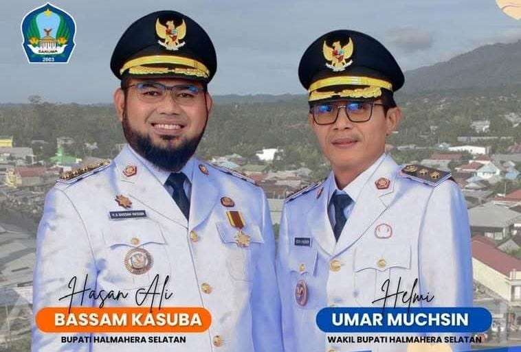 Bupati dan Wakil Bupati Halsel Bassam-Helmi (Foto/Sadam Hadi)