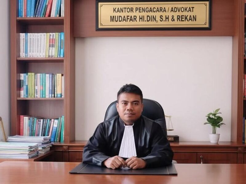 Mudafar Hi Din, S.H, Kuasa Hukum Pelapor. foto: Istimewah