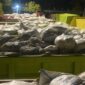 Bukti ribuan karung tanah topsoil dikomersilkan tanpa izin atau secara ilegal dibawa ke Kawasi Obi. foto Sadam Hadi|Segmen