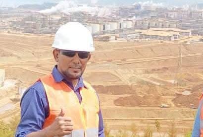 Fajri Ahmad, Kasi Perencanaan dan Pemaanfatan Hutan UPTD KPH Halsel terduga pelaku penjual tanah topsoil. foto Istimewah