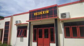 Kantor Satreskrim Polres Halmahera Selatan. Foto Sadam Hadi|Segmen