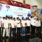 Pengurus PWI Halsel saat dilantik langsung Ketua PWI Maluku Utara Asry Fabanyo. Foto: Sadam Hadi/JMG