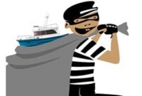 Ilustrasi Pencurian Kapal Tongkang